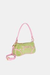 Pistachio Green & Pink Velour Mini Handbag | Juicy Couture Romania