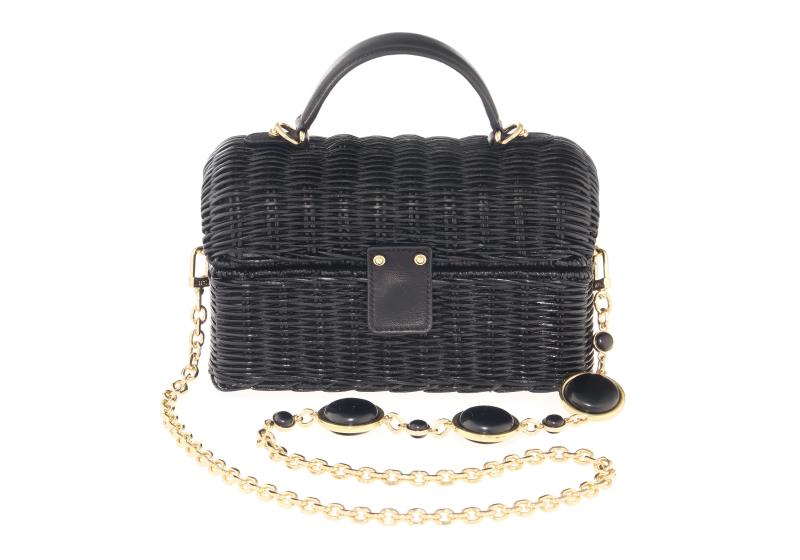 Judith Leiber ブラック パーティーバッグ Judith Leiber Black Fullbead Bow Top Handle