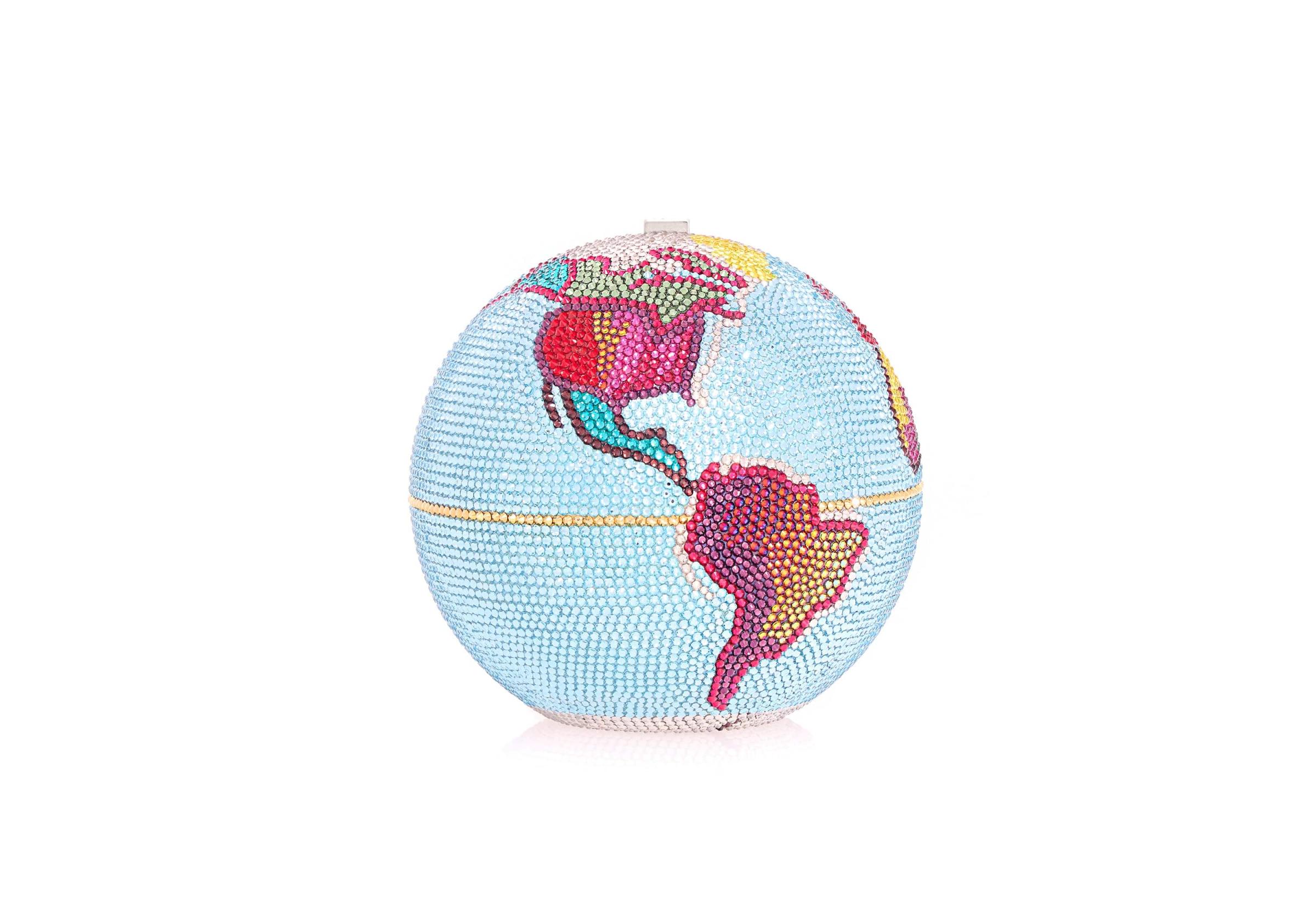 글로브 하이든 플라네타리움 블루 | 주디스 리버 한국 공식 스토어: 크리스탈 클러치 명품 여성 디자이너 핸드백.