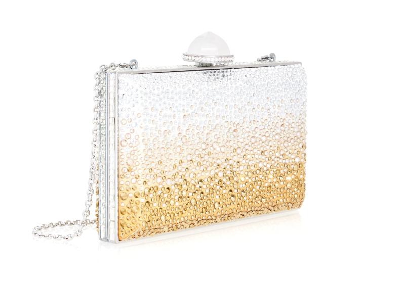 Skylar Crystal Caviar Gradient Golden | Judith Leiber Hong Kong Couture ...
