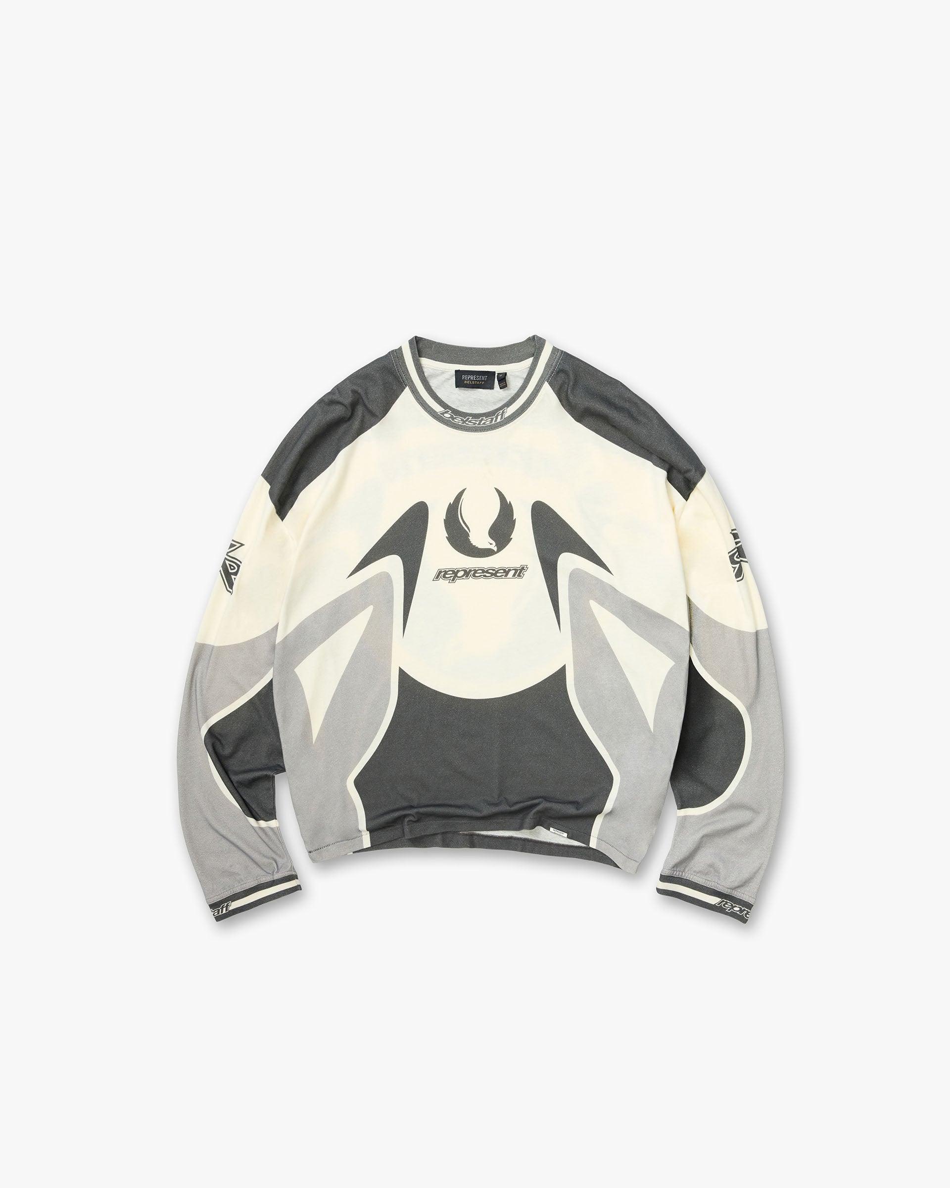 Represent X Belstaff 長袖レーシングtシャツ - ダークグレー 