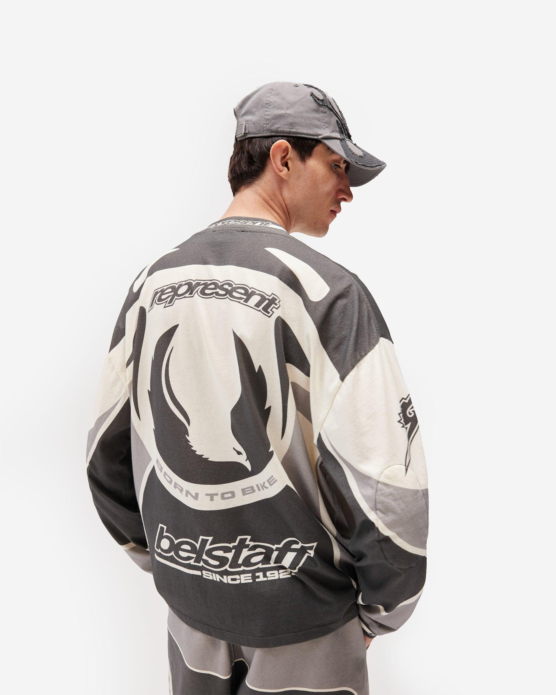 Represent X Belstaff 長袖レーシングtシャツ - ダークグレー 