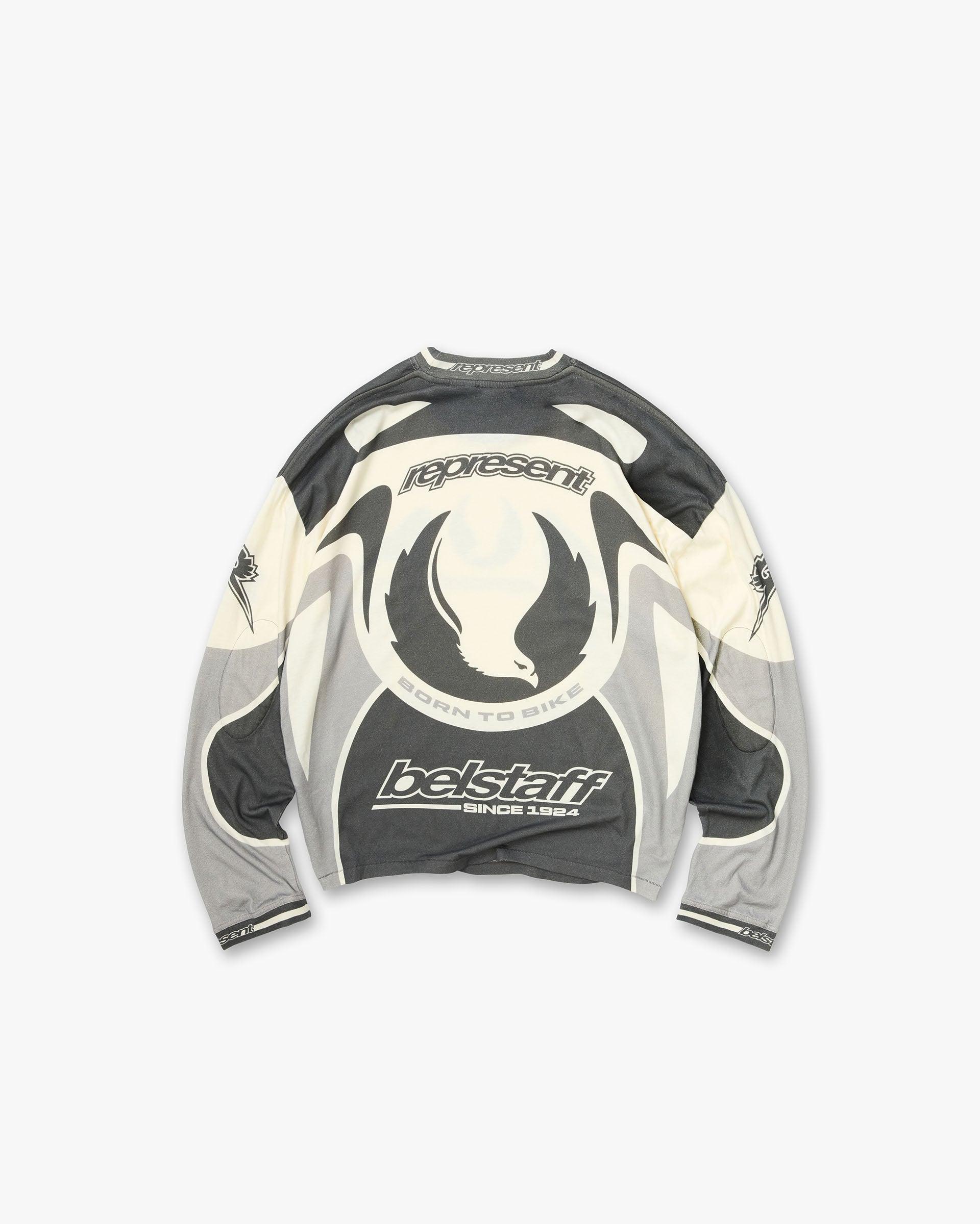 Represent X Belstaff 長袖レーシングtシャツ - ダークグレー 