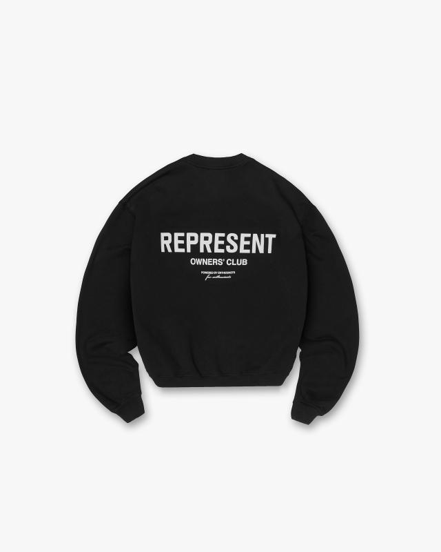 Represent Owners Club Sweater - Black | Luxury British Streetwear ...