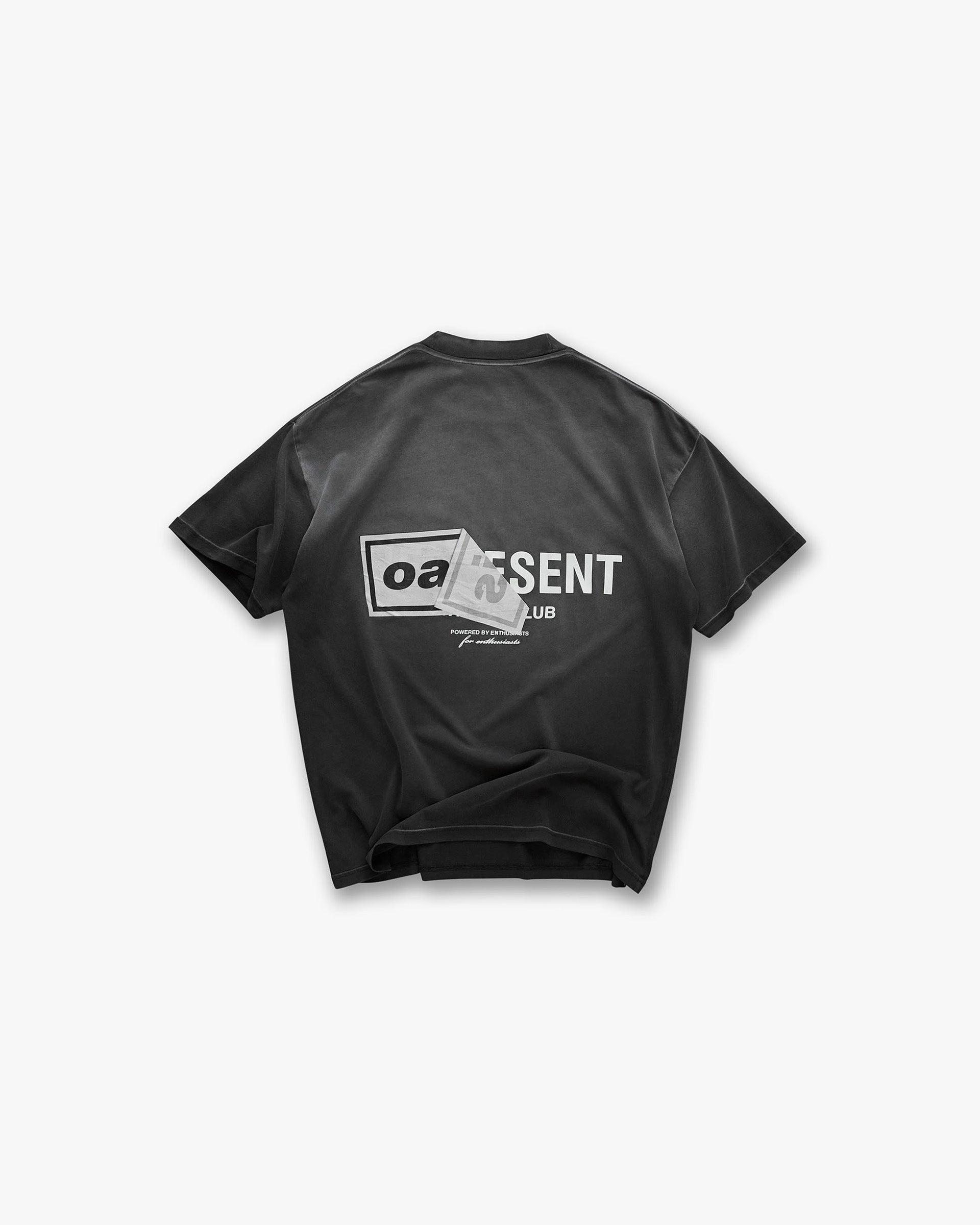 Represent X Oasis Owners Club T-shirt - Stained Black | Luxury British ...