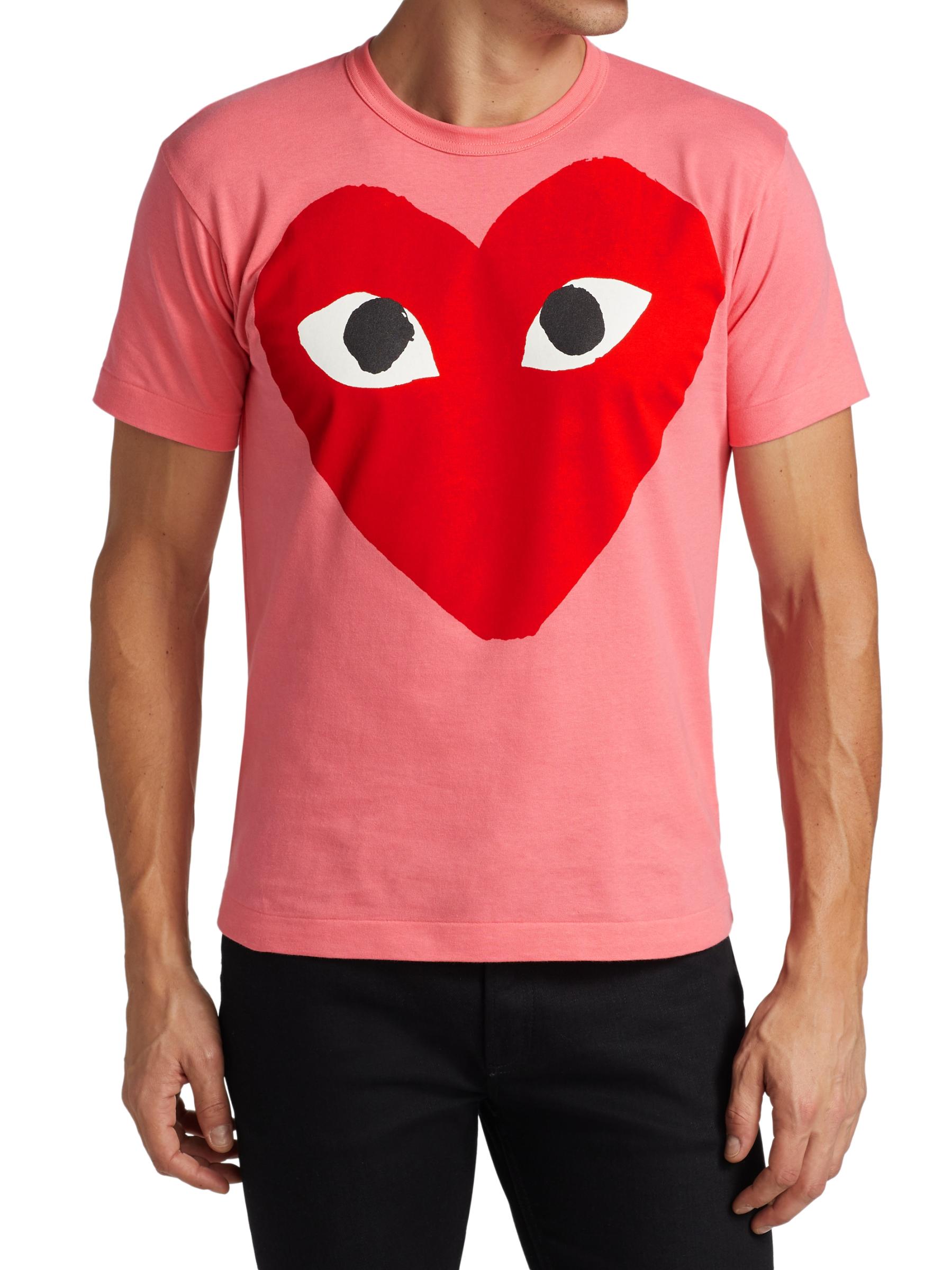 【COMME des GARCONS PLAY】ラージハートグラフィックTシャツ Comme des Garçons PLAY - ラージハートグラフィックTシャツ を