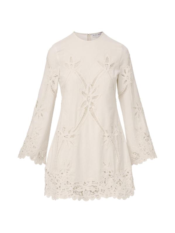 فستان Amberg القصير من القطن والكتان