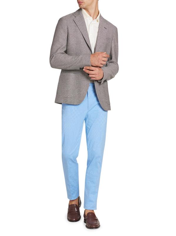 #6: جاكيت رياضي بتصميم هندسي وحيد الصدر من روما - قاعدة سوداء متعددة الألوان