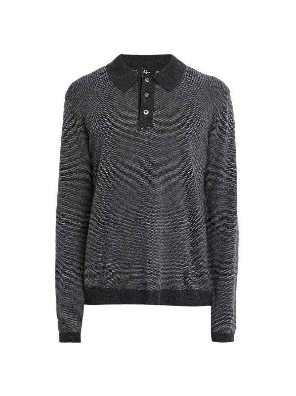 سترة بولو من مزيج الصوف بزخرفة متباينة من Anders