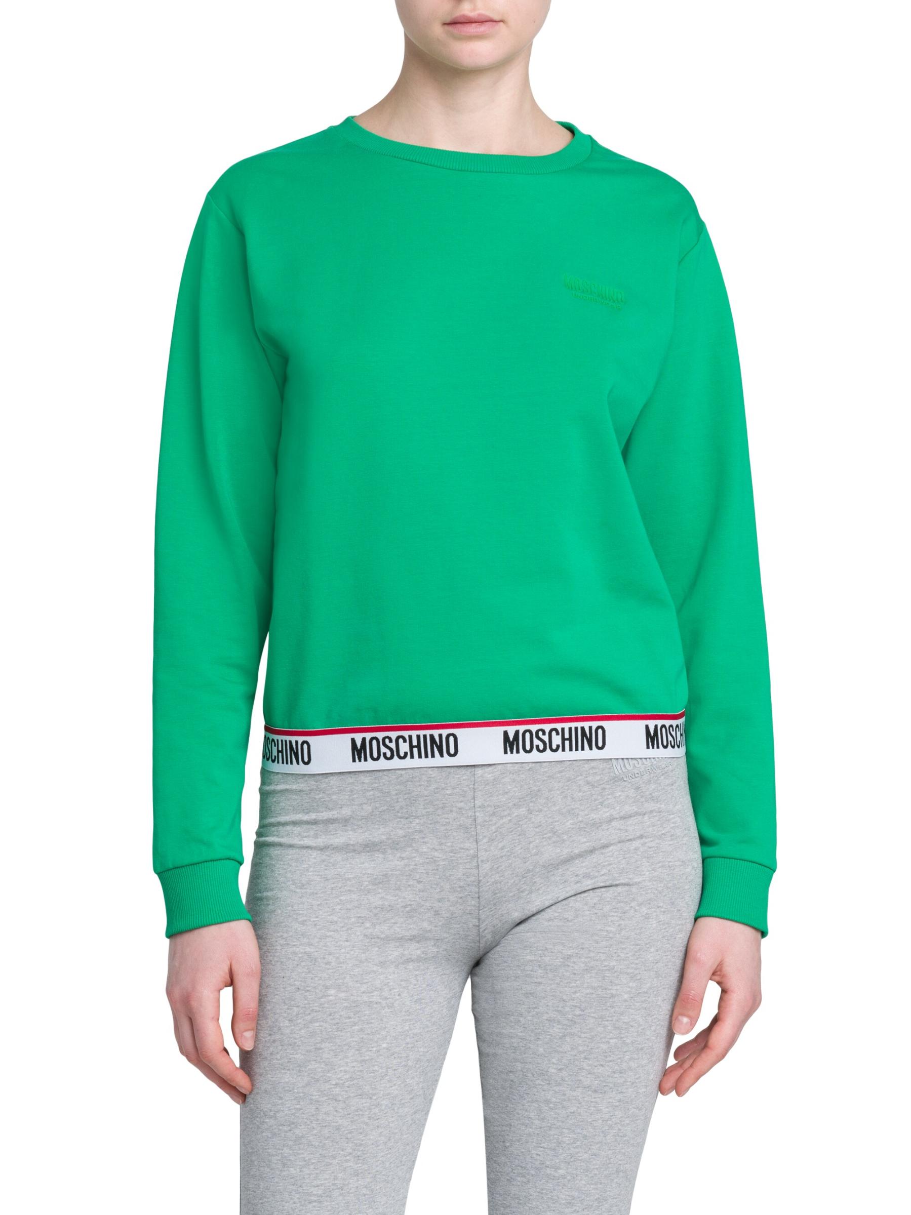 Shop Moschino - Stretch-Cotton Crewneck Sweatshirt | Saks
