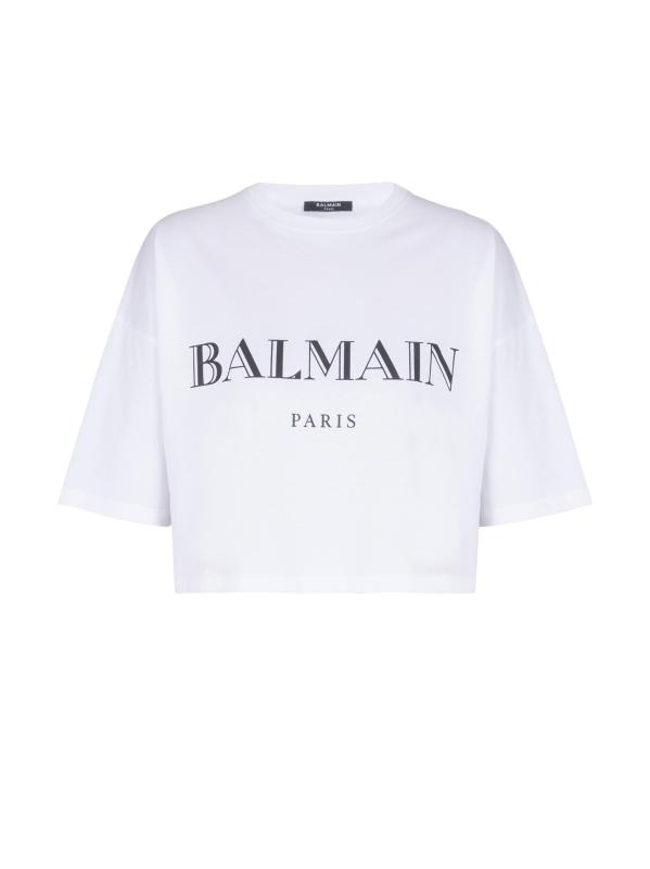 Balmain - バルキーロゴ クロップドTシャツ をオンライン購入
