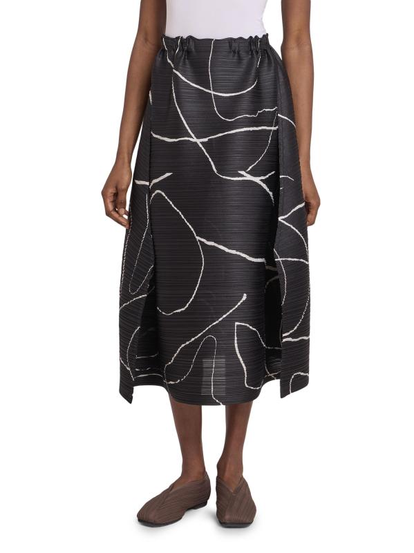 PLEATS PLEASE ISSEY MIYAKE ミディ丈スカート Pleats Please Issey Miyake Pleated Midi Skirt | Black | FARFETCH