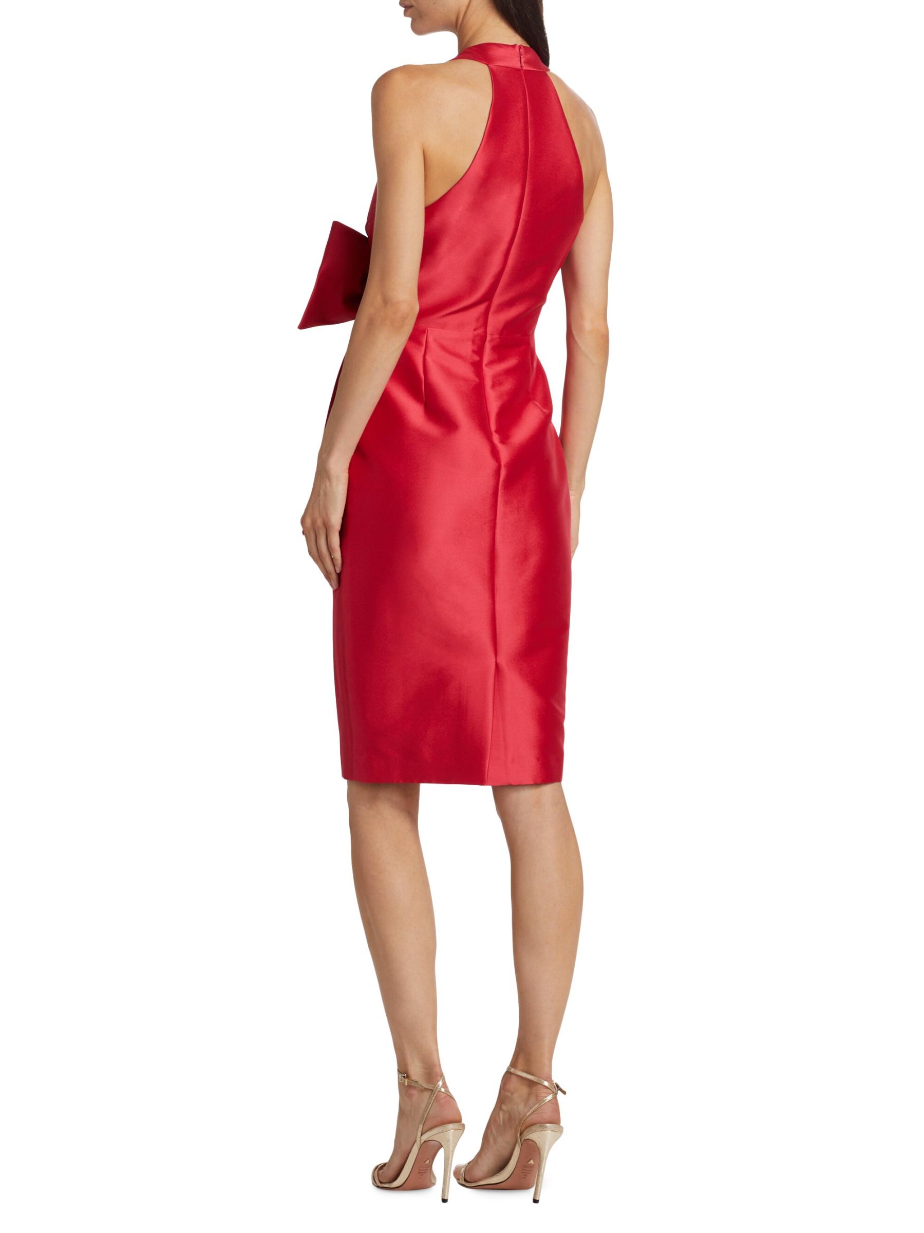 *Badgley Mischka* リボンサテンドレス Badgley Mischka - リボンサテンツイル膝丈ドレス をオンライン