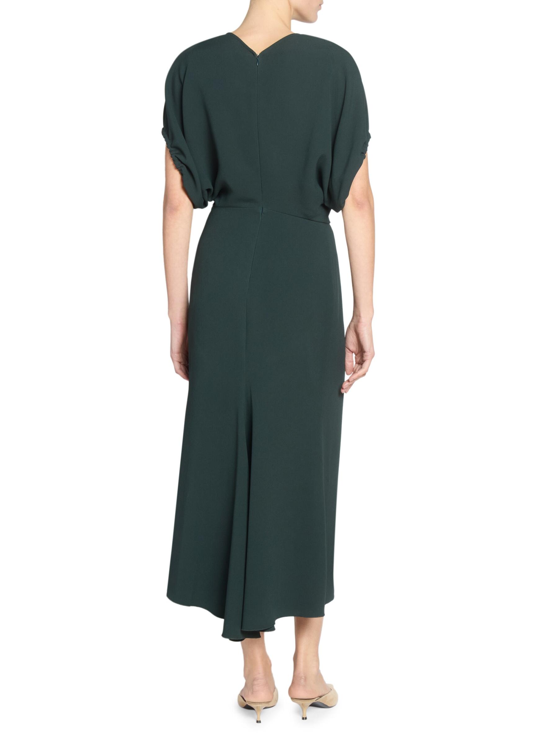 国内発| VICTORIA BECKHAM ジップディテール クレープドレス Victoria Beckham - ドレープ クレープ ミディ ドレス を