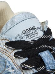 Shop GANNI - 08 Denim Raw Edge Sneakers | Saks Fifth Avenue