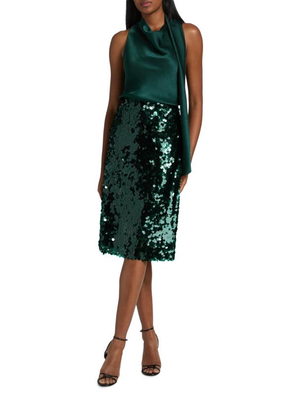 #7: بلوزة ساتان برقبة على شكل وشاح - جونيبر