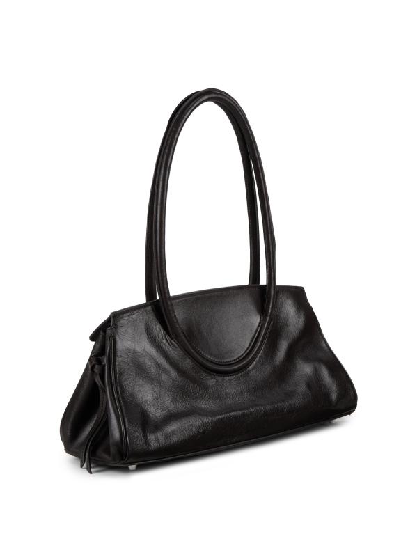 #3: حقيبة كتف من الجلد Maude - أسود