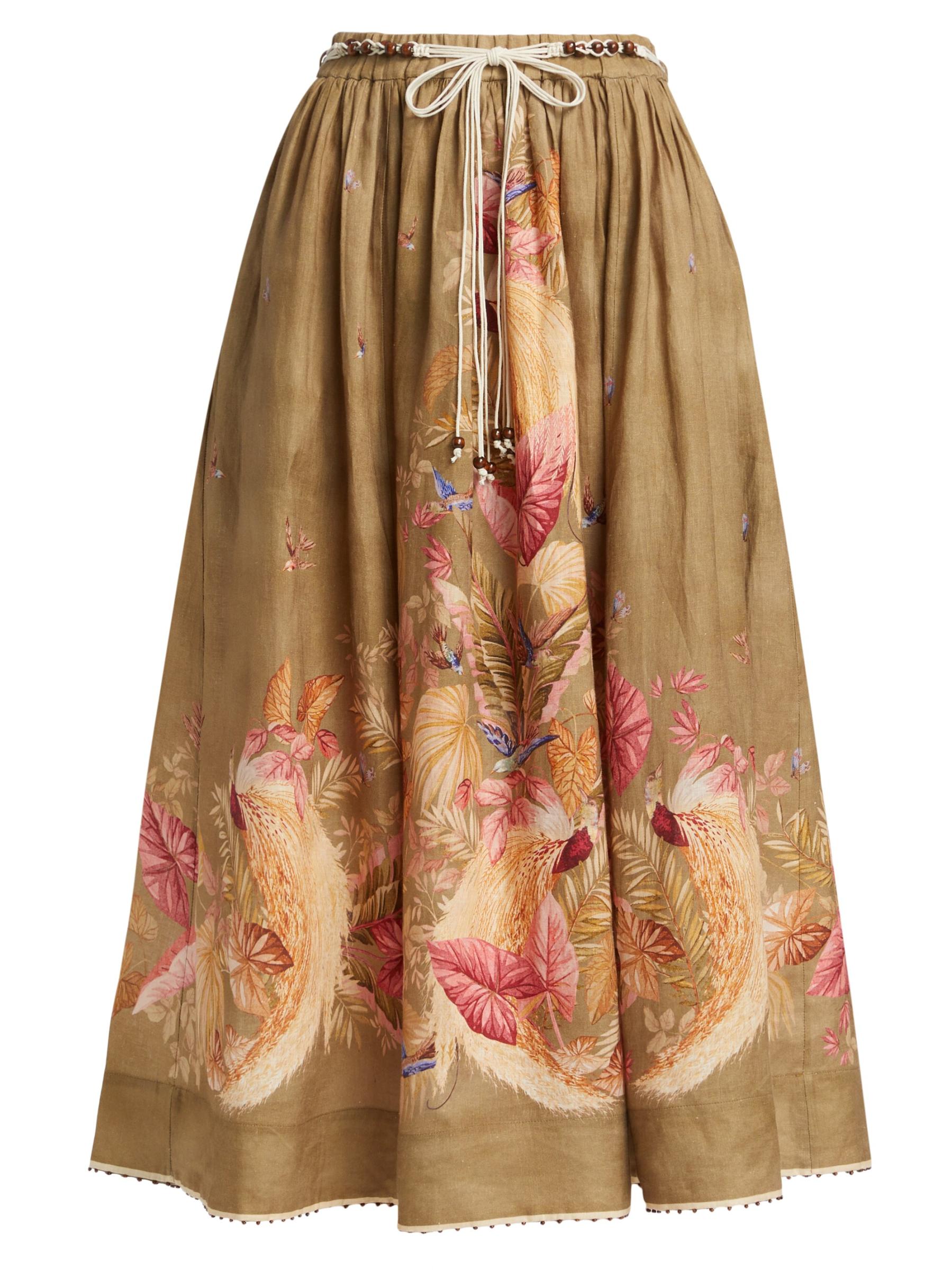 【Zimmermann】Ascension shirred denim midi skirt Zimmermann Ascension Shirred Denim Midi Skirt in Blue | Lyst