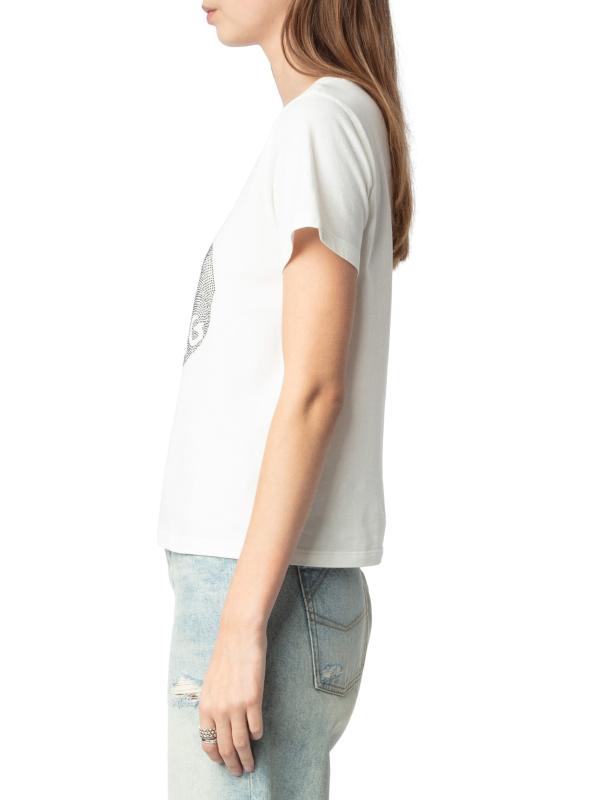 Tシャツ・カットソー Zadig & Voltaire Strass Beaded Cotton Top Zadig & Voltaire Multi Strass Beaded Cotton Top | Nordstrom