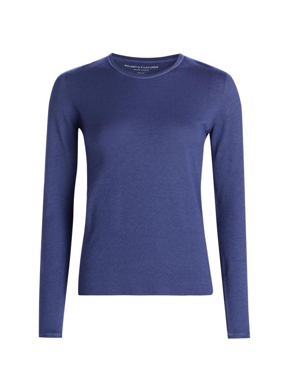 سترة الكشمير برقبة مستديرة