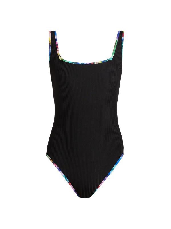 Shop Johnny Was - Abel Square Neck One-Piece Swimsuit | Saks
