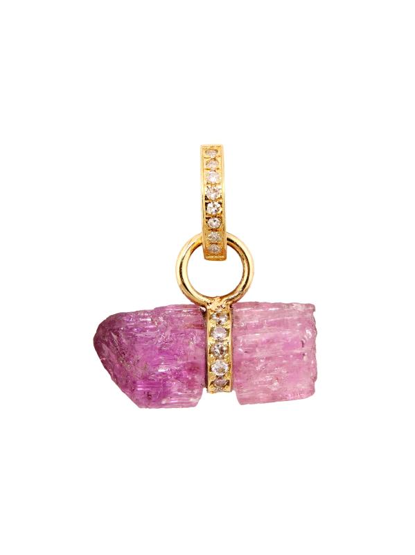 قلادة قلادة من الذهب الأصفر عيار 14 قيراطًا والتانزانيت والألماس 0.25 TCW