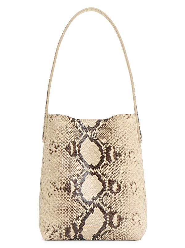 حقيبة يد صغيرة للاستخدام اليومي من الجلد منقوش على شكل ثعبان