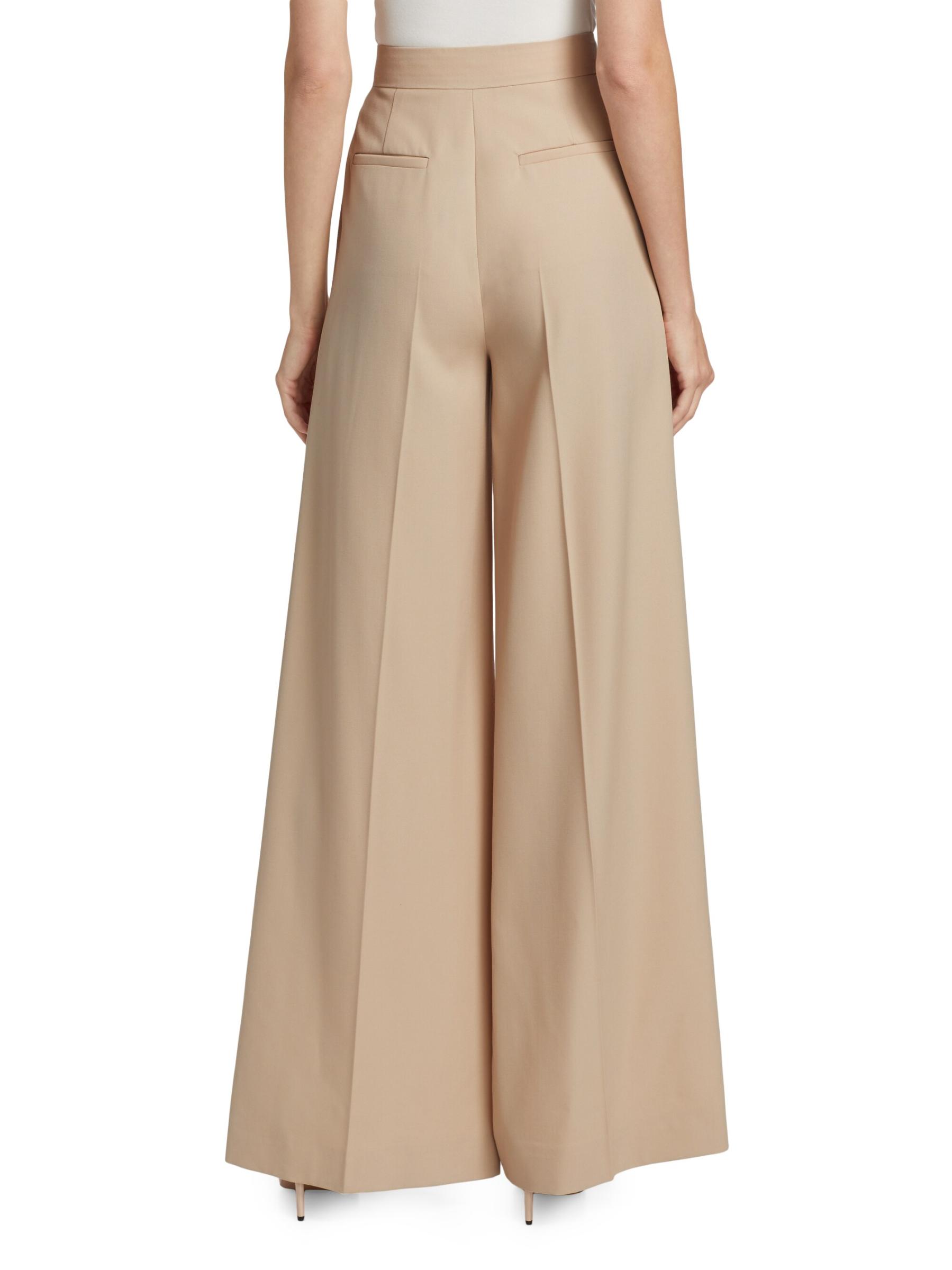 正規品★MAX MARA ワイドレッグ ウール トラウザーズ Max Mara - ニンファ・ウール・ワイドレッグ・パンツ を