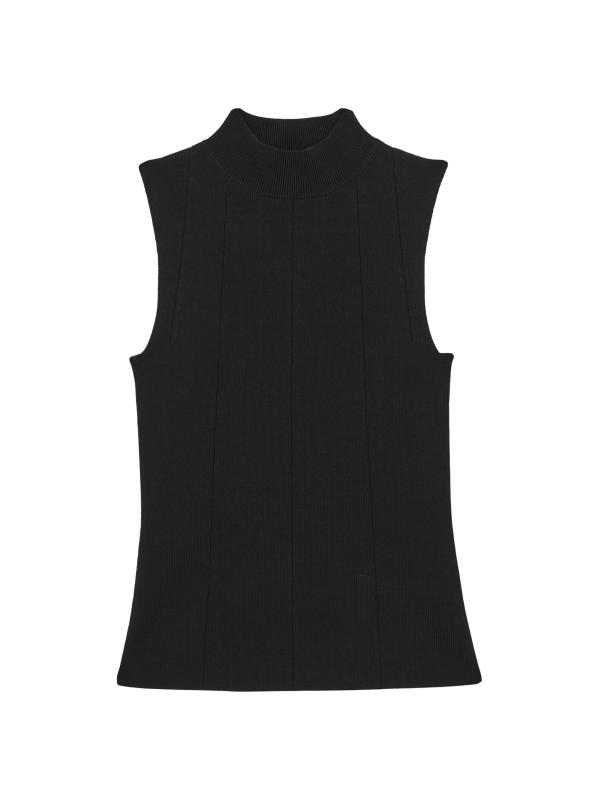 Milan Knit Sleeveless Turtleneck Top