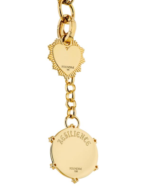 #4: قلادة Resilience ثنائية اللون من الذهب عيار 18 قيراطًا والألماس عيار 0.38 TCW - أصفر + ذهبي