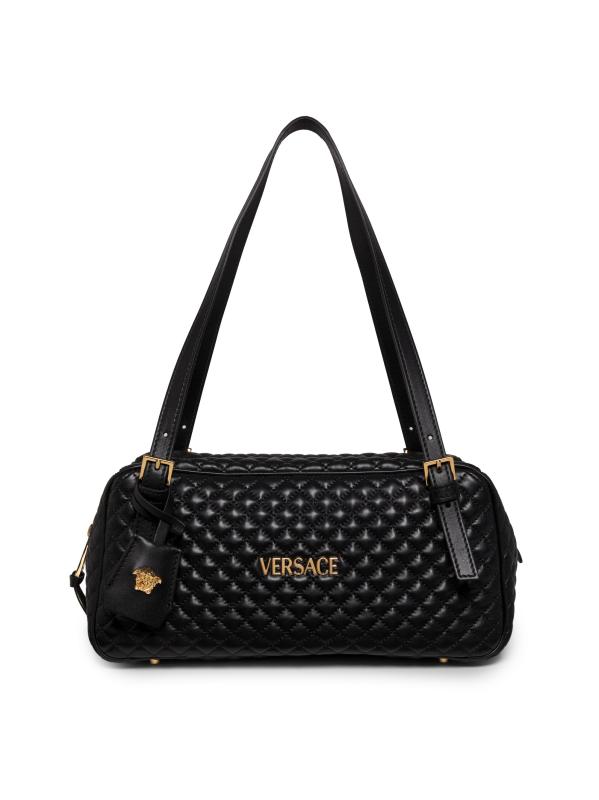 VERSACE ヴェルサーチェ キルティング レザー ショルダーバッグ Versace - キルティングレザーショルダーバッグ をオンライン