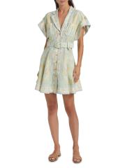 【Zimmermann】アカシア ミニ シャツ ドレス Zimmermann - アカシア・リネン・ミニ・シャツドレス を