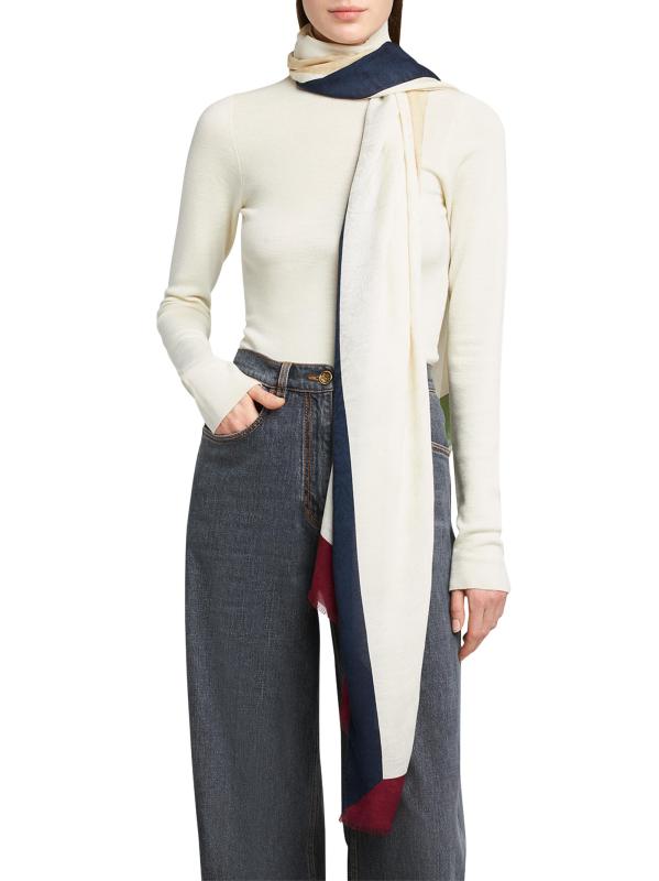 #2: وشاح من مزيج الكشمير من الجاكار البوهيمي - بيج