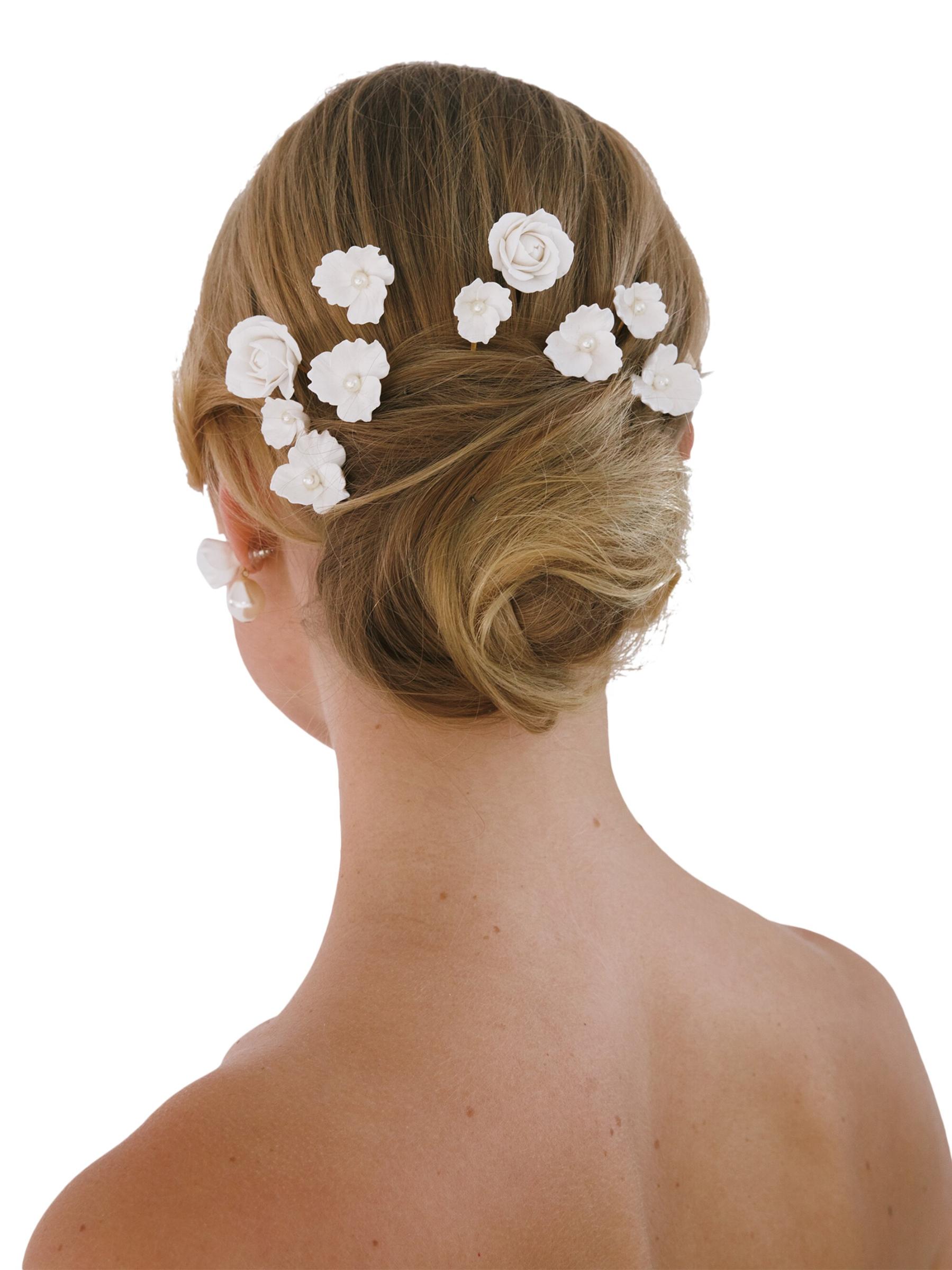 【Jennifer behr】Laena Bobby Pins ヘアピンセット パール 花 Zia Bobby Pins -- Mother of Pearl – Jennifer Behr LLC