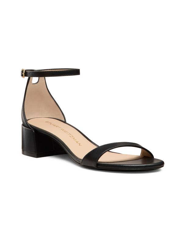 #2: صندل بلوك 35 ملم من Nudist من الجلد - أسود