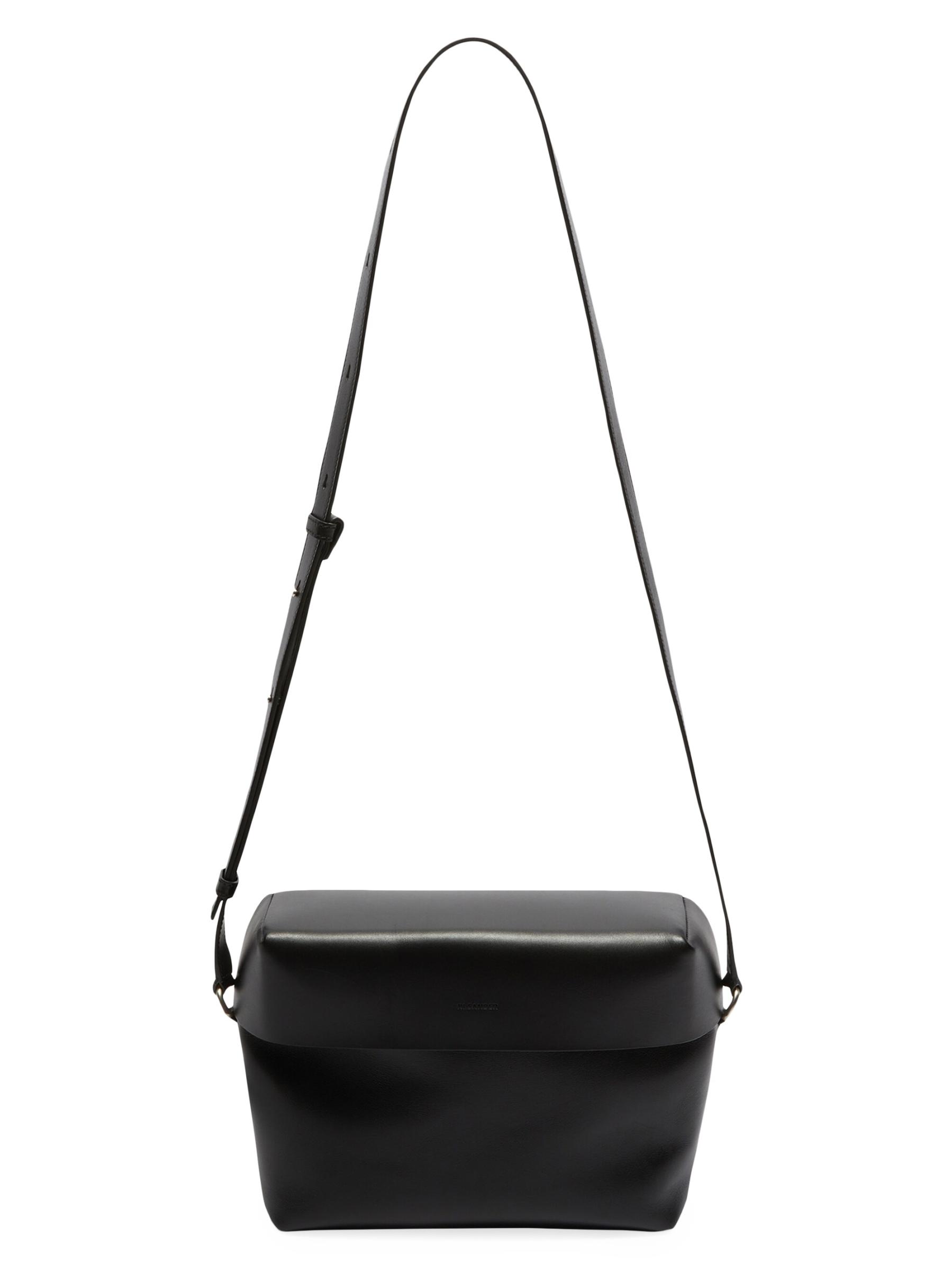 【関税&送料込】Jil Sander Black Leather Cushion Crossbody B Cushion Small Woman | Jil Sander Official Online Store