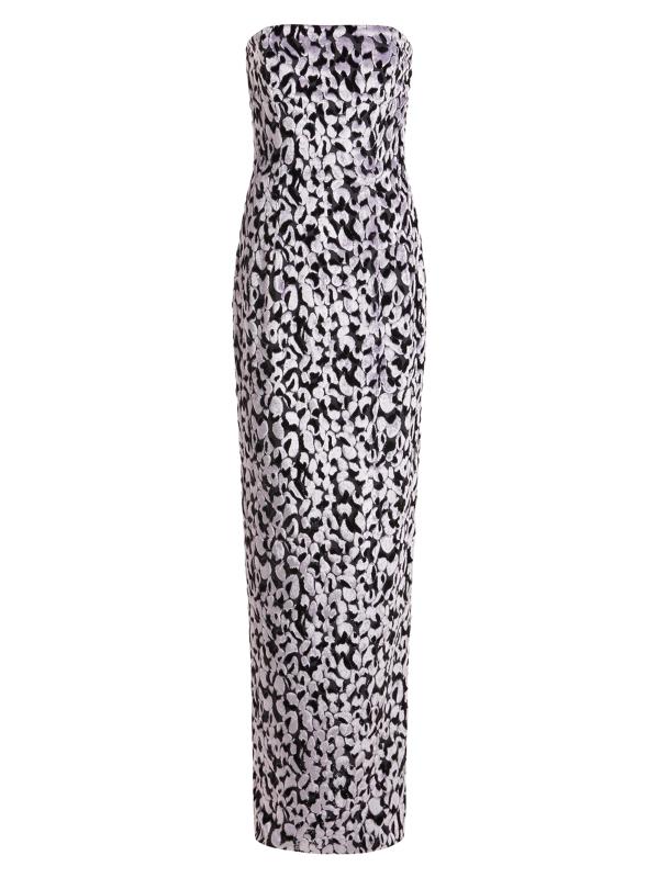 فستان مينيلي مطرّز على شكل عمود