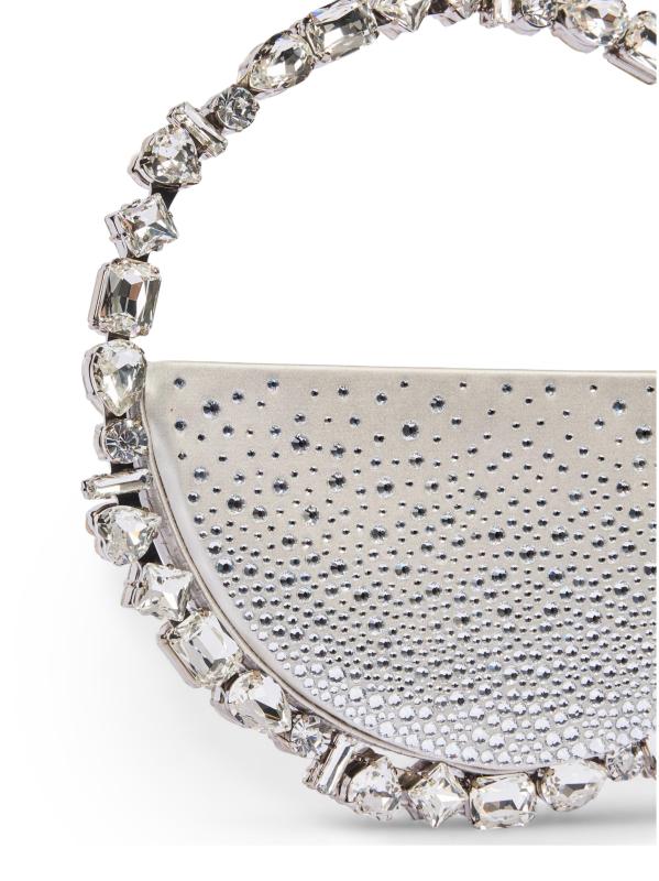 #3: حقيبة تاليا إترنيتي من الساتان مزيّنة - فضة