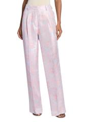 Shop Dries Van Noten - Portias Floral Jacquard Mid-Rise Wide