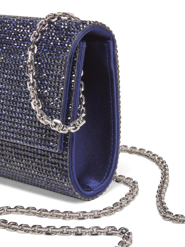 #7: حقيبة يد على سلسلة مزينة بكريستال بيري - SILVER MIDNIGHT NAVY