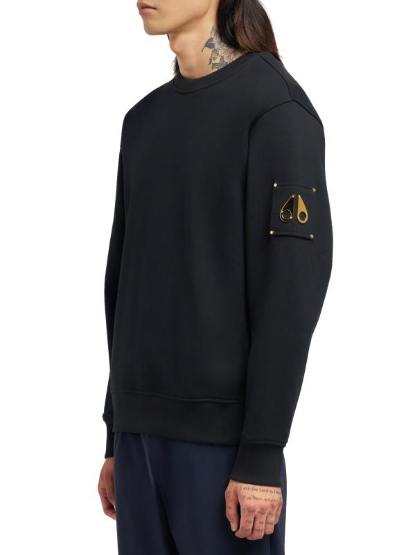 #3: سويت شيرت رياضي من قطن سنايدر بمقاس عادي من انترلوك - أسود