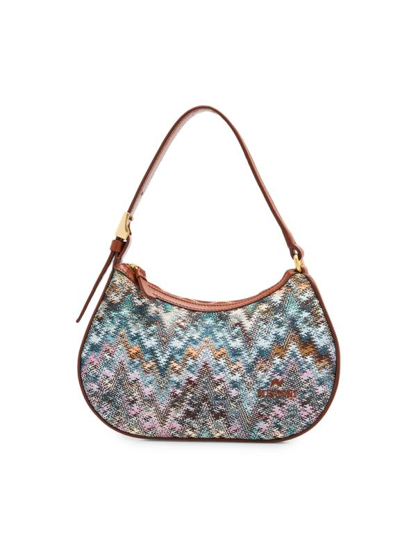 حقيبة هوبو صغيرة من القطن المتعرج