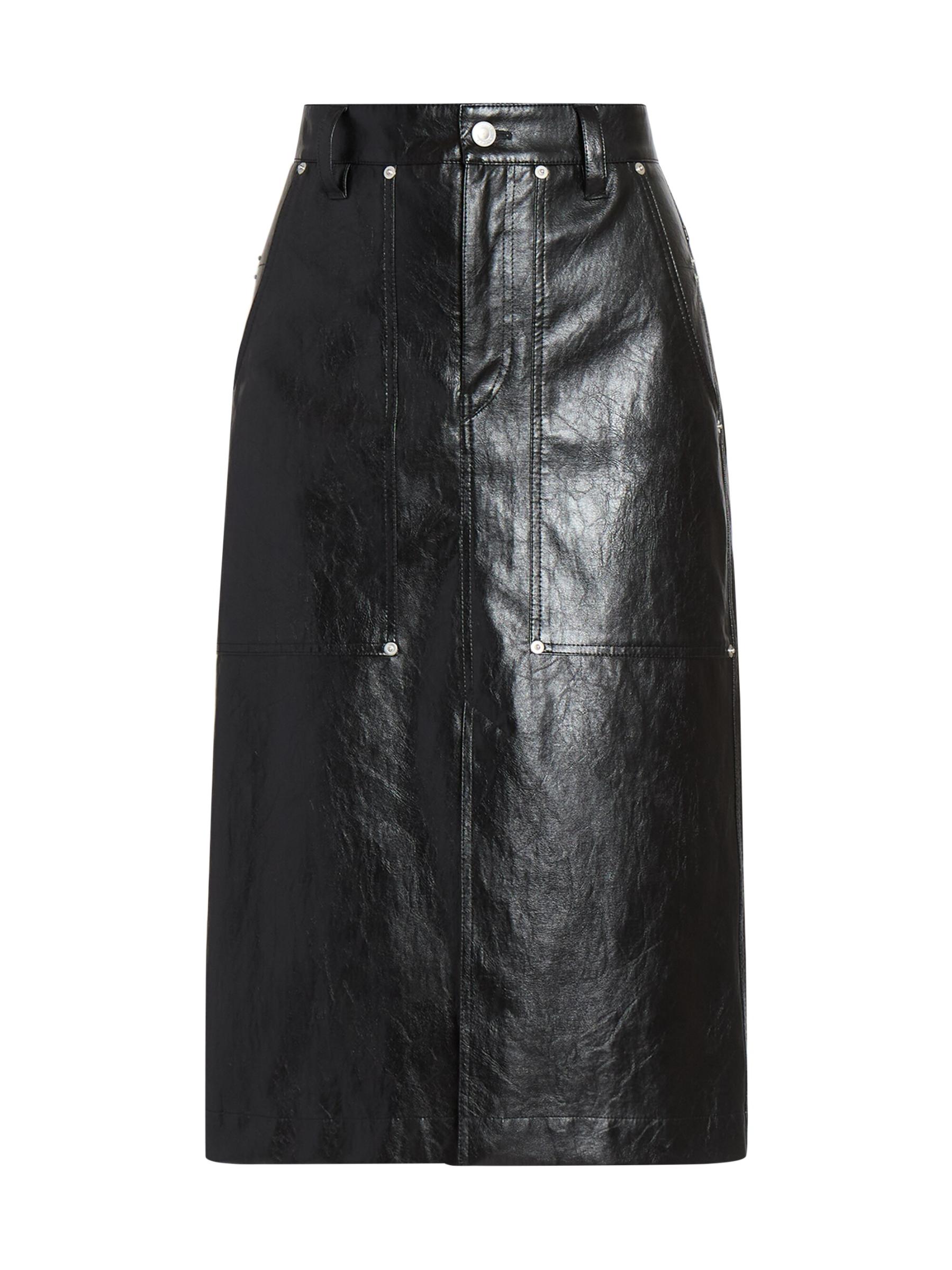 Shop Isabel Marant Étoile - Angele Faux-Leather Midi-Skirt