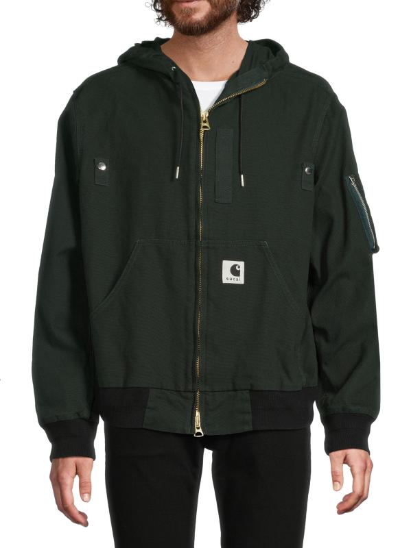 ジャケット・アウター SACAI x Carhartt WIP Washed Duck Hooded Shop Sacai - Sacai x Carhartt WIP Washed Duck Hooded Jacket