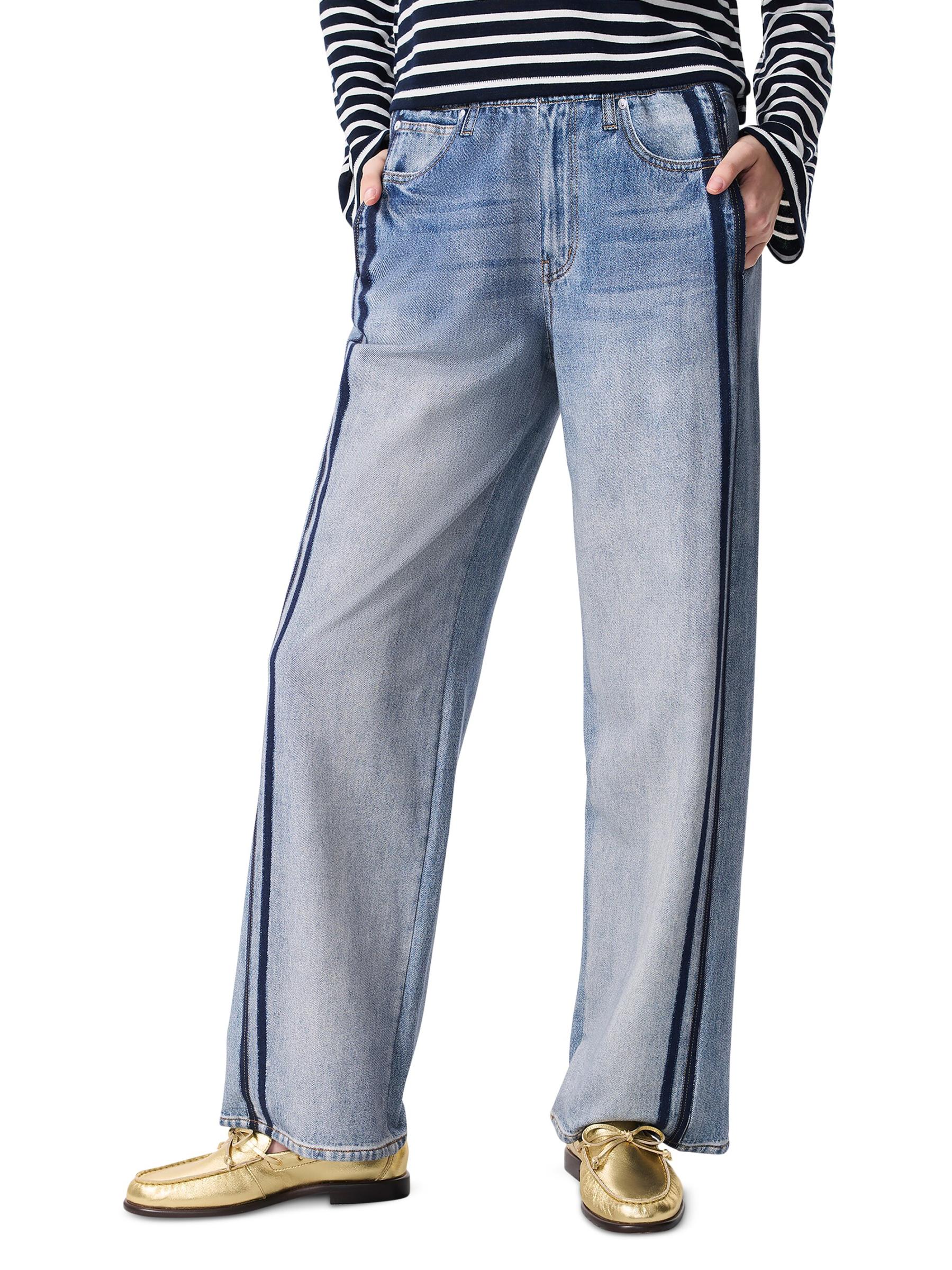 【新品・未使用】Rag and bone ミラマーワイドレッグトラックパンツ Rag & Bone - ミラマー・デニム・プリント・ワイドレッグ