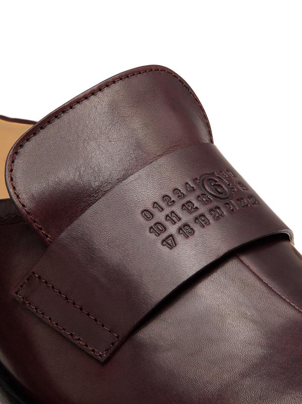 Shop MM6 Maison Margiela - Leather Slip-On Mules | Saks