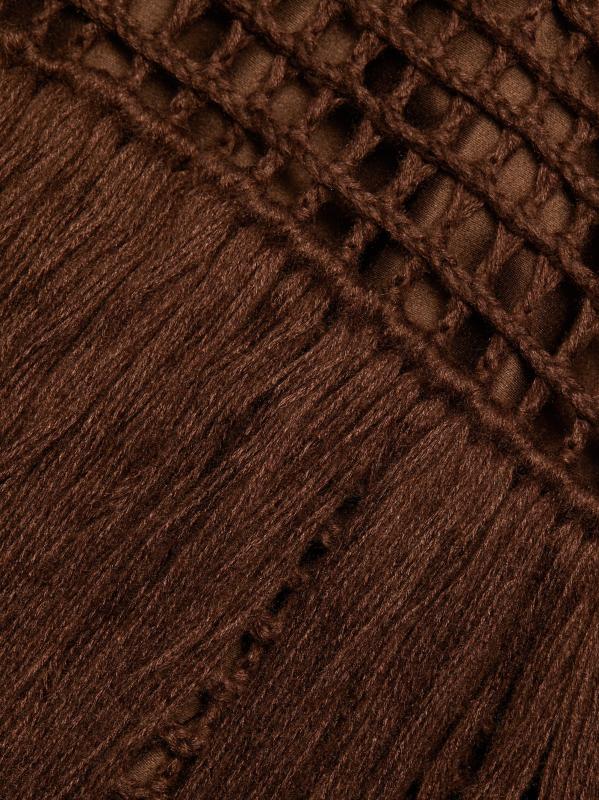 #6: فستان بوستير من الحرير والكروشيه - براون