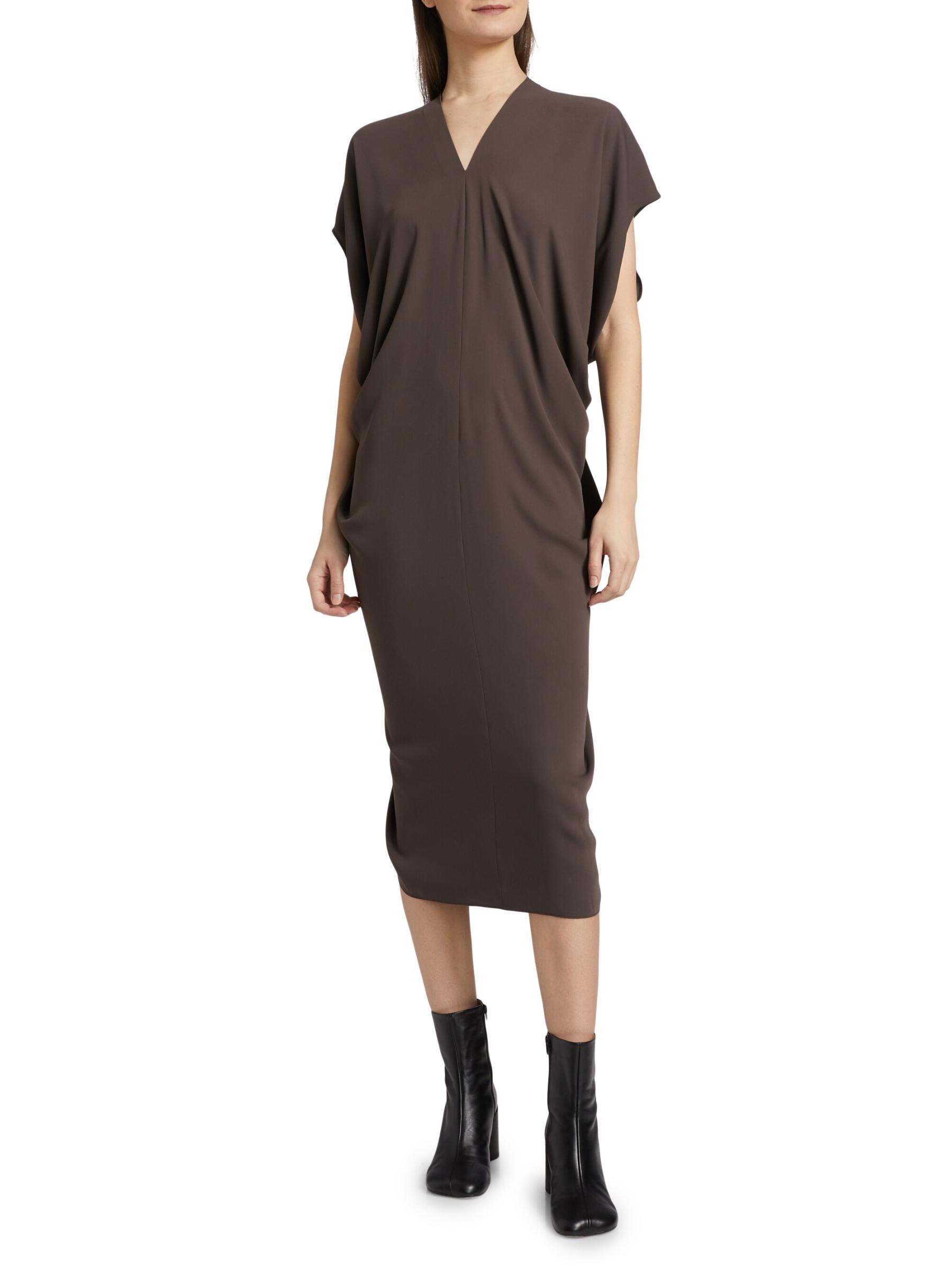 VIP価格！【MAISON MARGIELA】ミディドレス ミディアム MM6 Maison Margiela - ドレープVネックミディドレス を