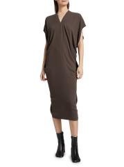 MM6 Maison Margiela - ドレープVネックミディドレス を