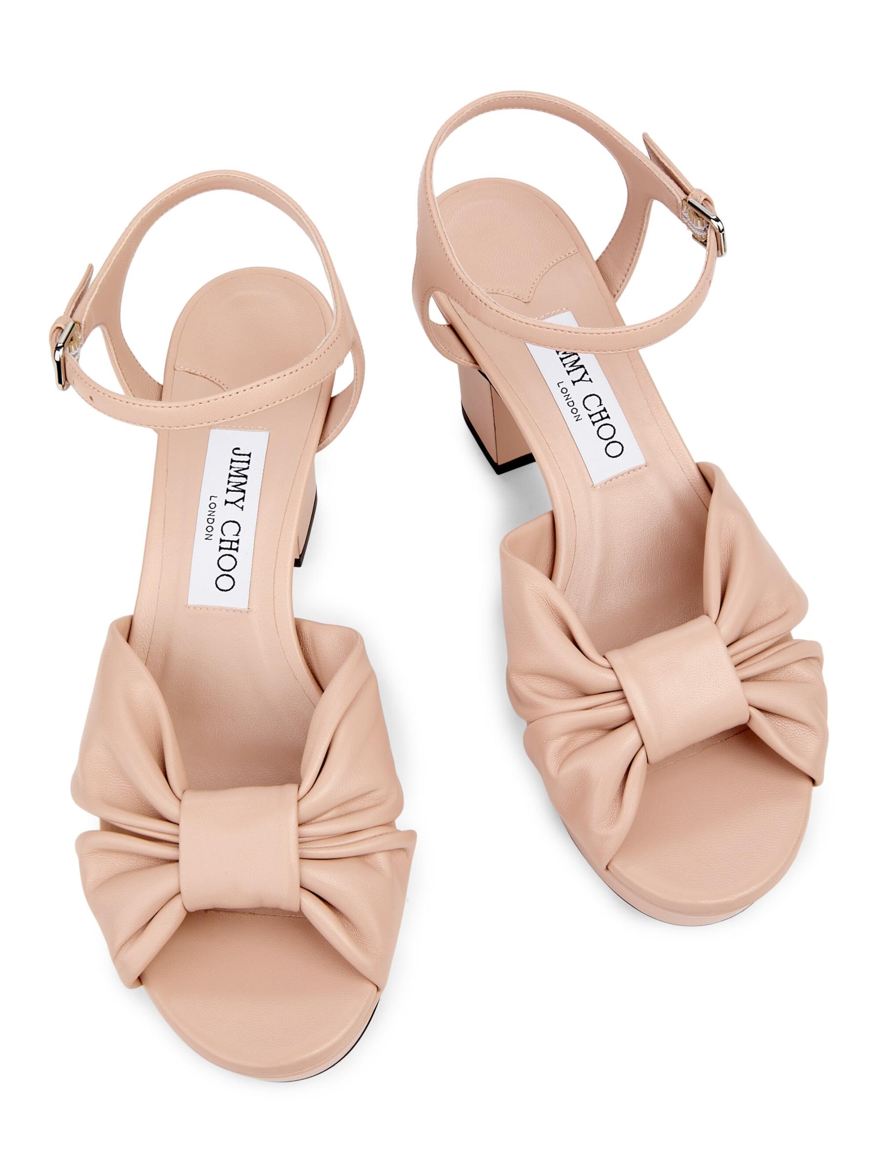 送料関税込■Jimmy Choo■Heloise 80 プラットフォーム サンダル Heloise 80 | Coffee Nappa Leather Platform Sandals | JIMMY CHOO